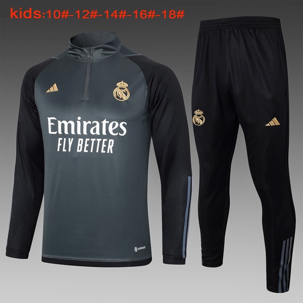 Ninos Sudadera De Training Real Madrid 2024 Gris 2